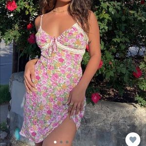 Emilee mini dress pink floral princess polly nwt size 6